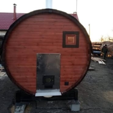 Монтаж бани-бочки №411 от 21.04.2021 в Старой Руссе